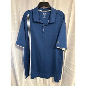 Adidas Golf ClimaCool The Fort Polo Shirt 2XL Blue & White Polyester Mens Polo